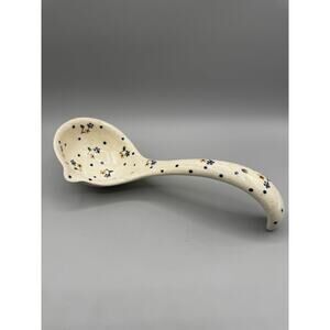 Polish Pottery Soup Ladle Country Meadow Pattern Bolesławiec Poland Ceramic
